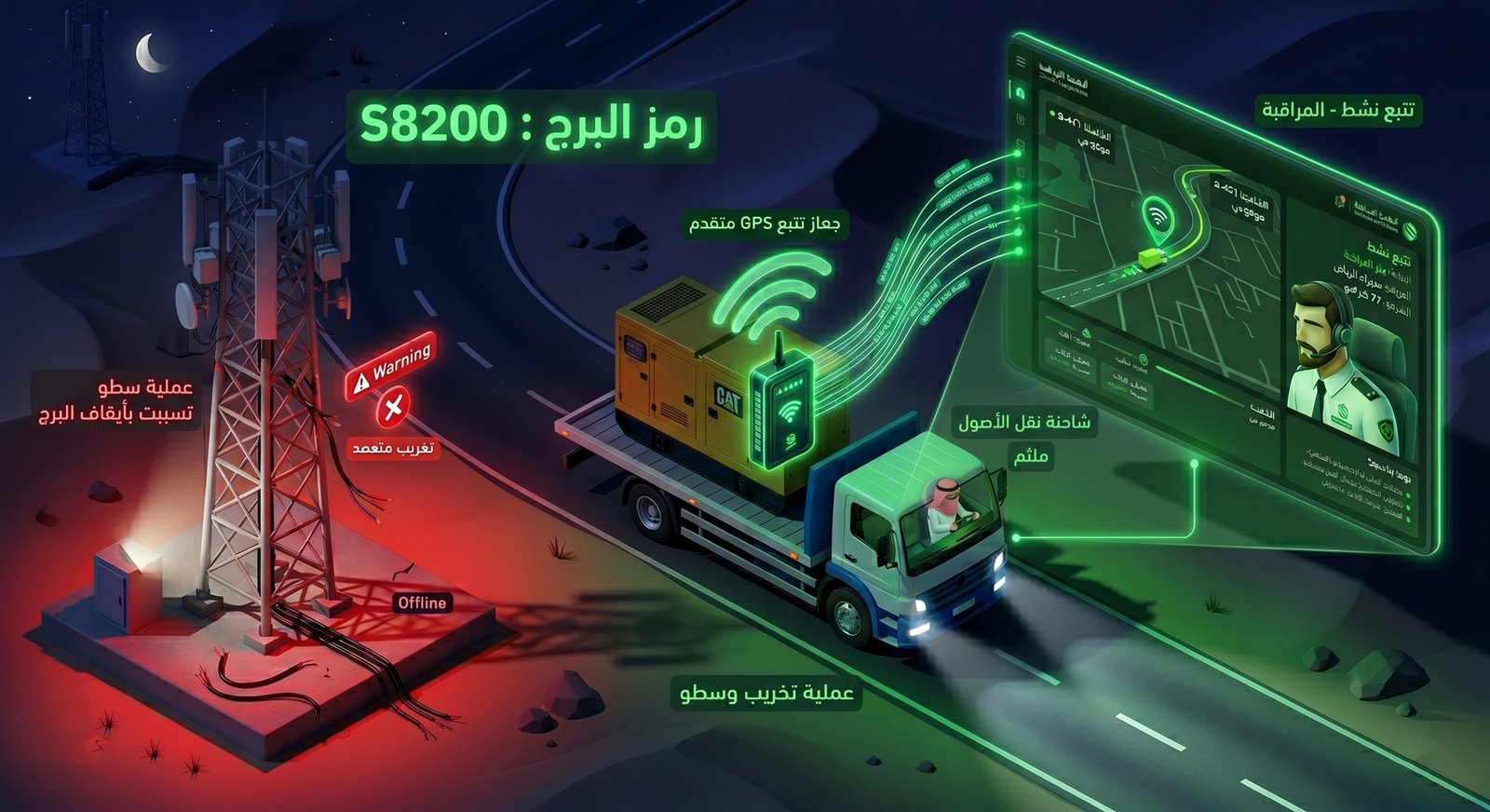 Real-time GPS tracking of stolen telecom components